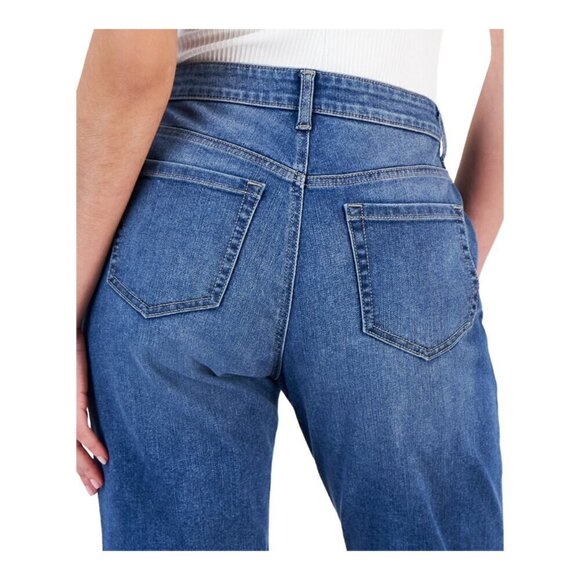 Style & Co. 4 Petite Mid-Rise Curvy-Fit Roll Cuff Capri Jeans NWT - Picture 2 of 10